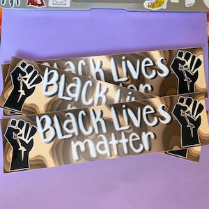 Black Lives Matter Bumper Sticker BLM Car Decal Bumper Sticker