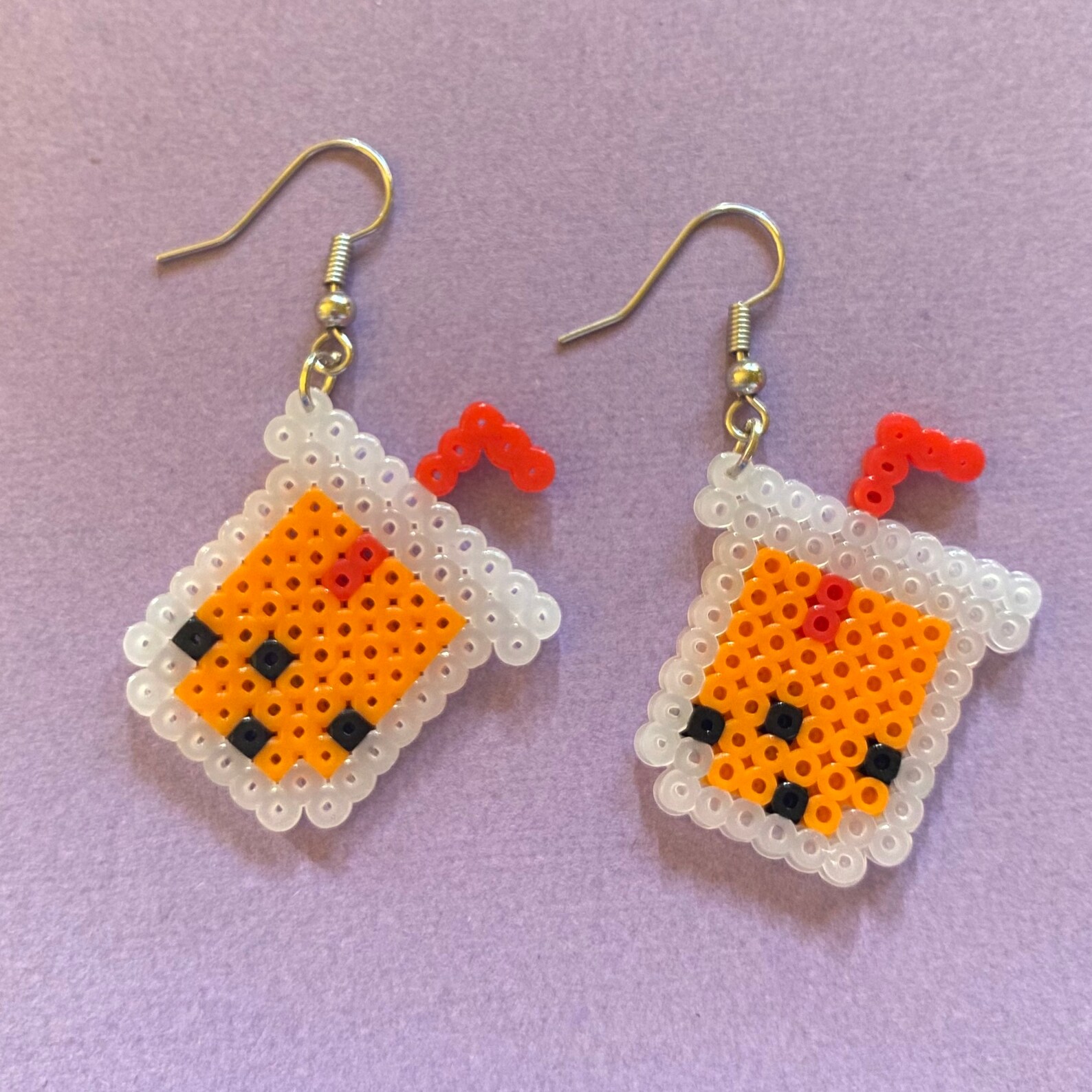 Boba Tea Earrings Bubble Tea Perler Bead Charm Earrings Etsy