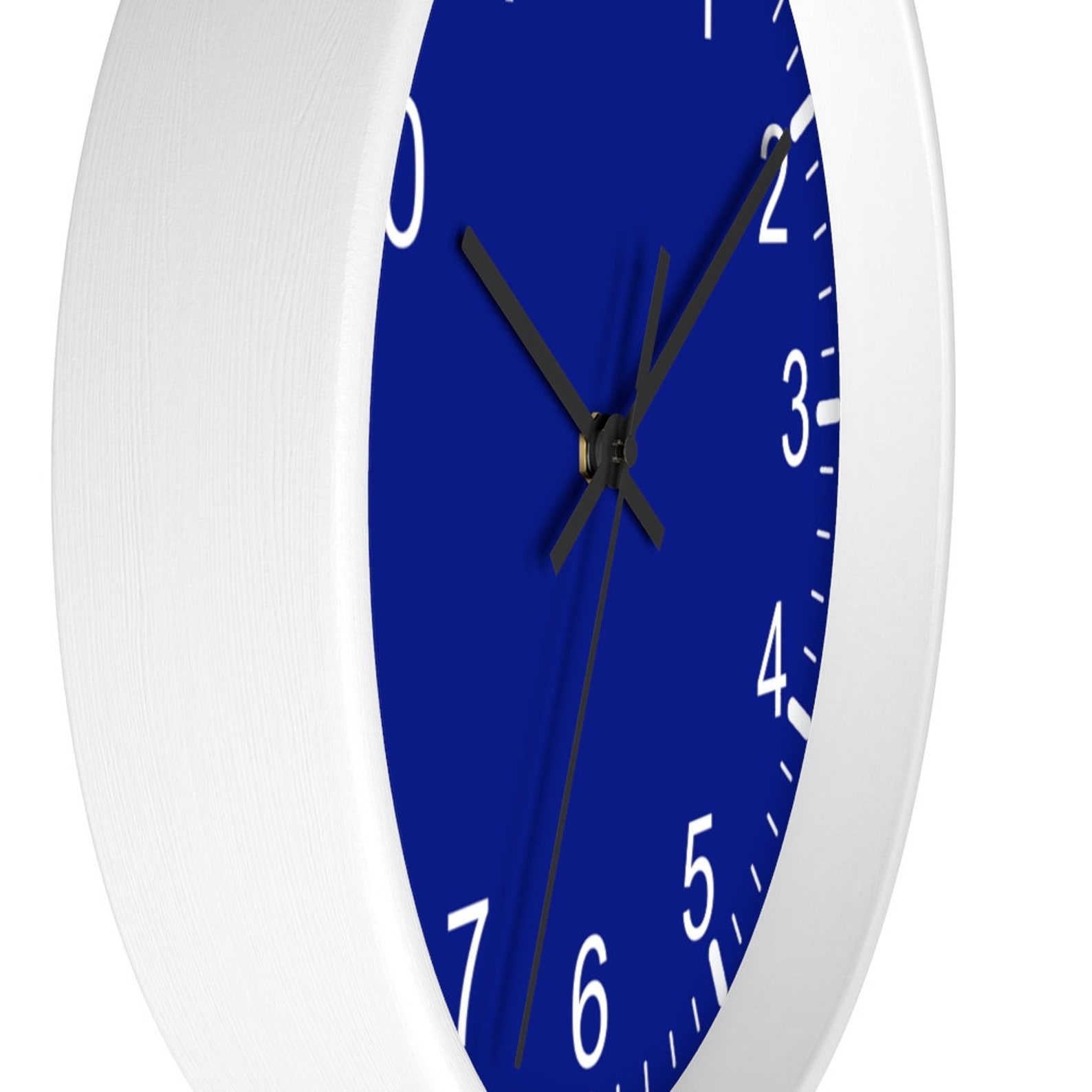 Blue Classic Wall Clock Wall Clock Wood Wall Clock 10 Etsy