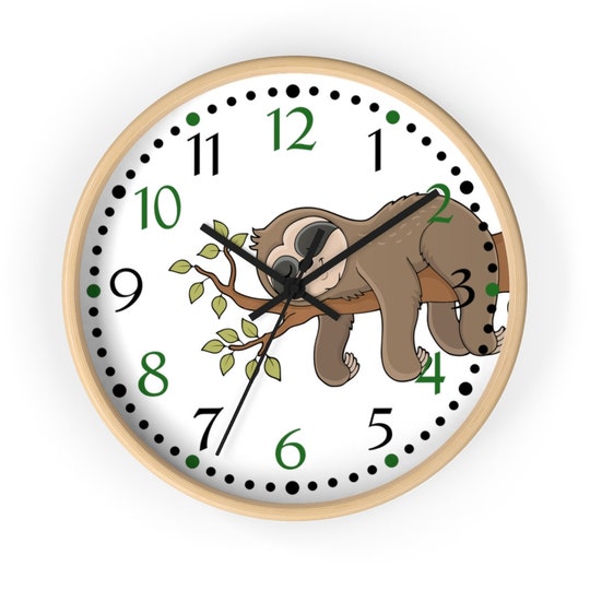 Sloth Nursery Clock - Kids Room Clock