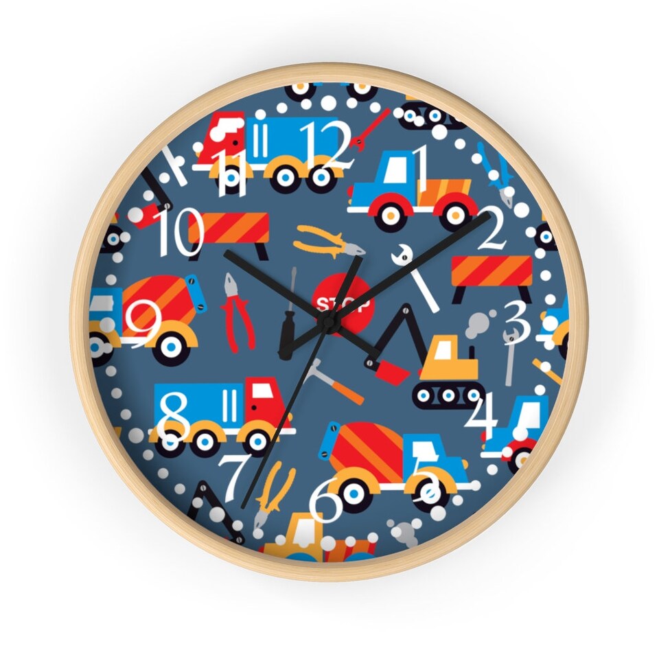 Builder Nursery Clock Kids Room Clock Nursery Clock Designed & Sold