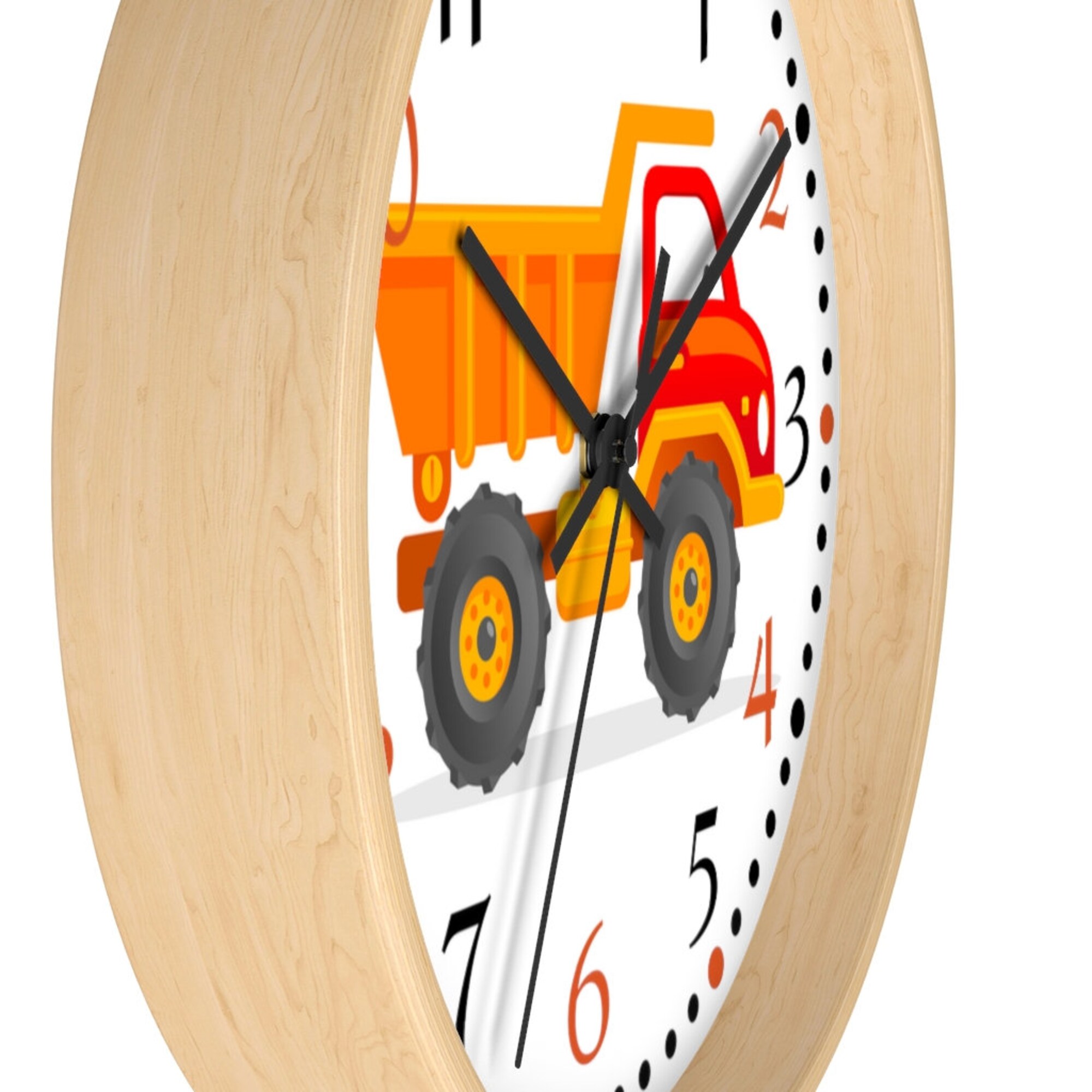 Toy Truck Nursery Clock - Kids Room Clock