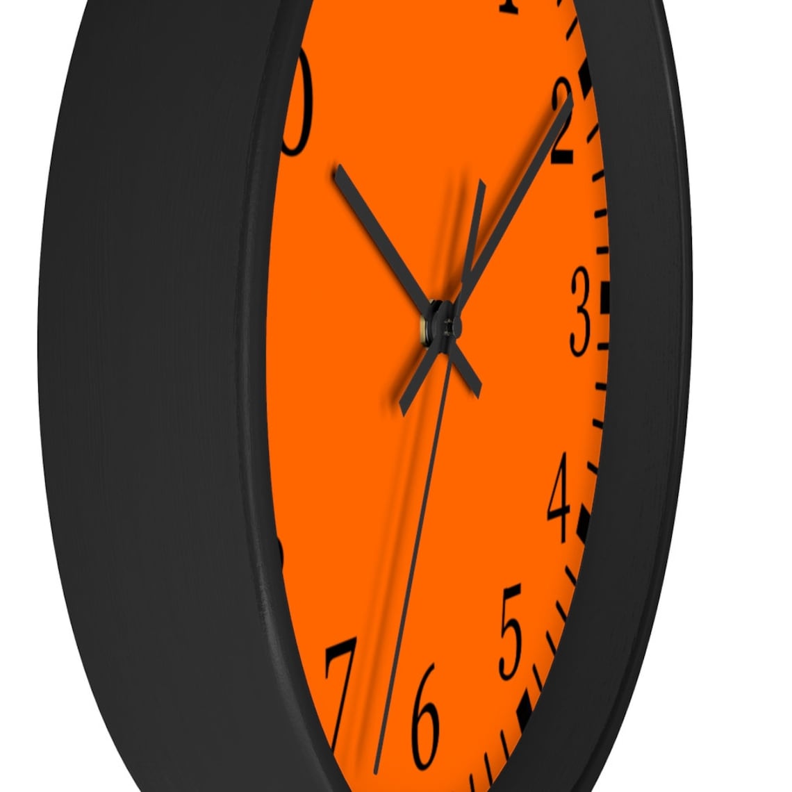 Orange Wall Clock Clock with Numbers Classic Orange Clock Etsy