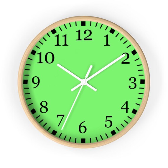 Clocks Home & Living 10 Inch Wall Clock Silent Round Wall Clock Wood