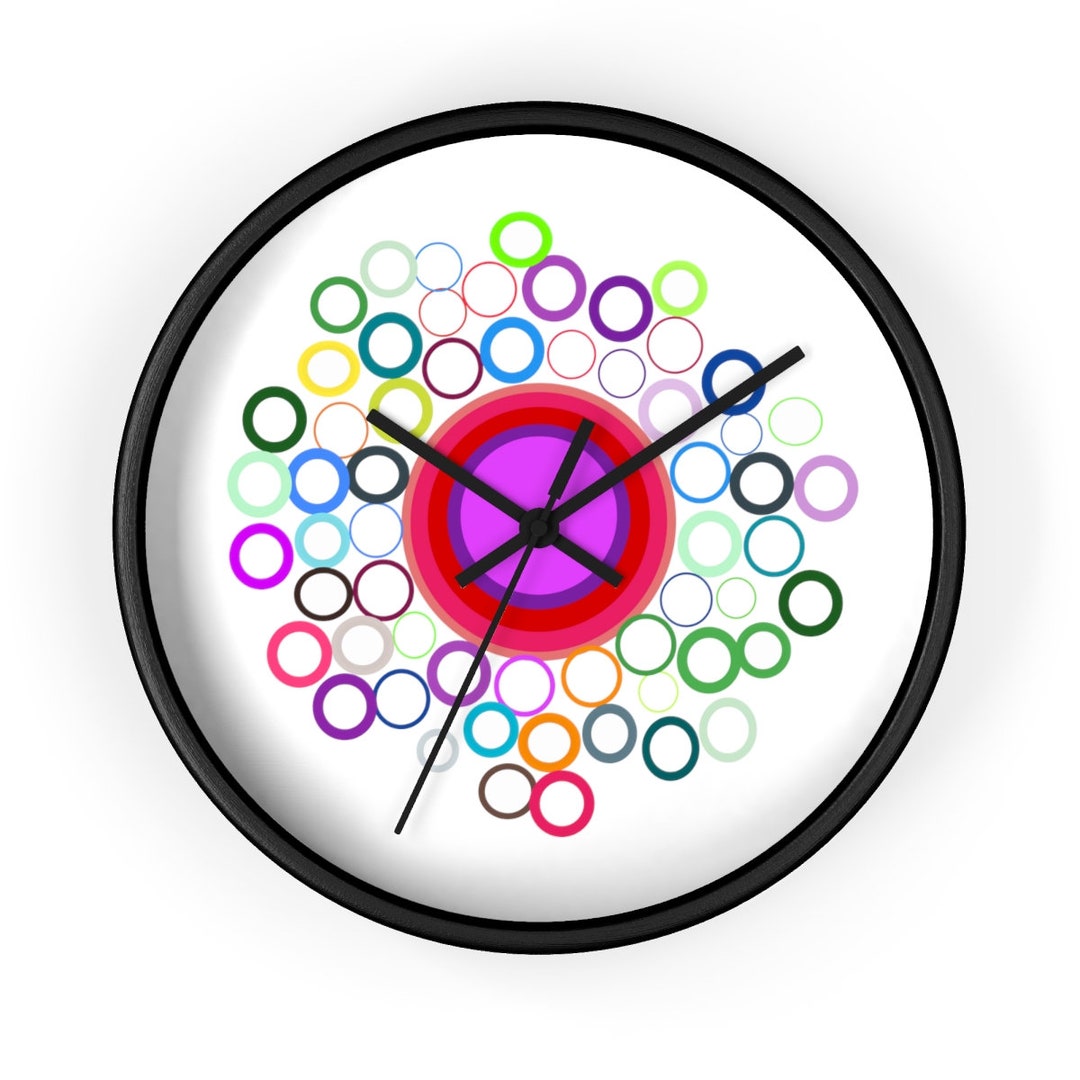 Geometric Wall Clock No Numbers Clock Custom Wall Clock Etsy