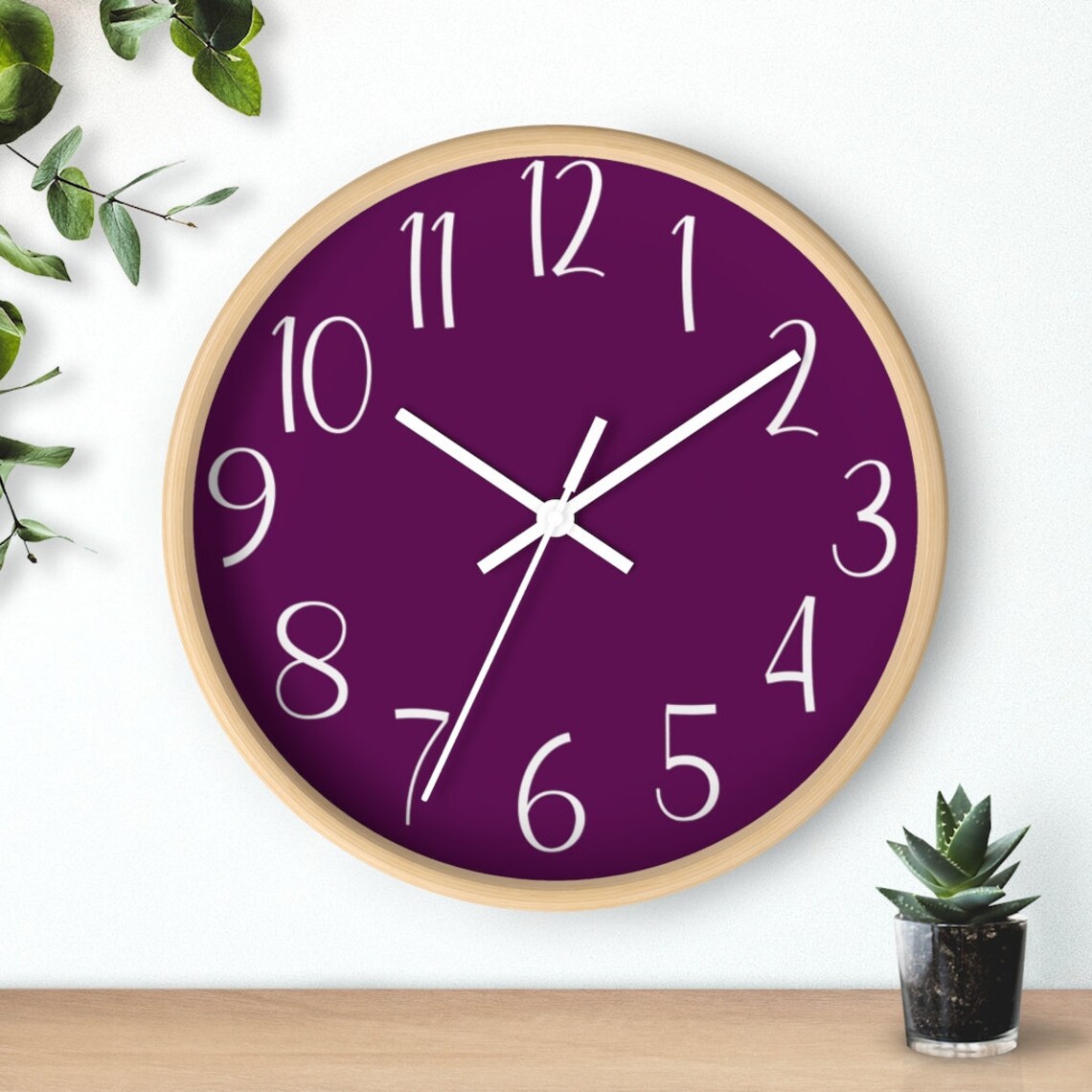 Round Wall Clock Small Wall Clock Silent Wall Clock Etsy