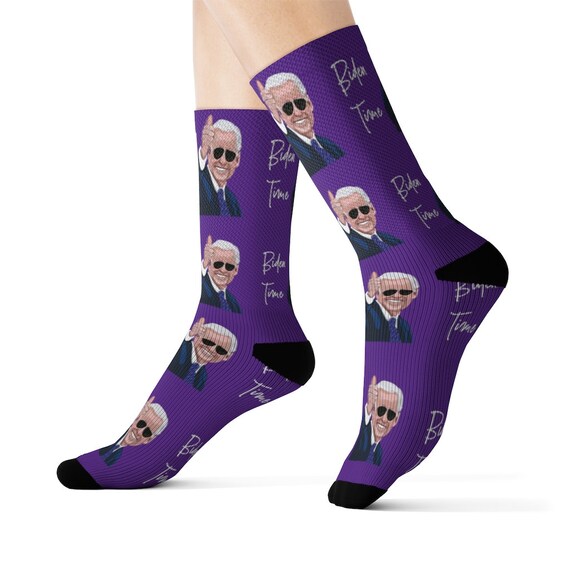 Joe Biden Kamala Harris Novelty Crew Socks 2020 President Election Voting Build Back Better
