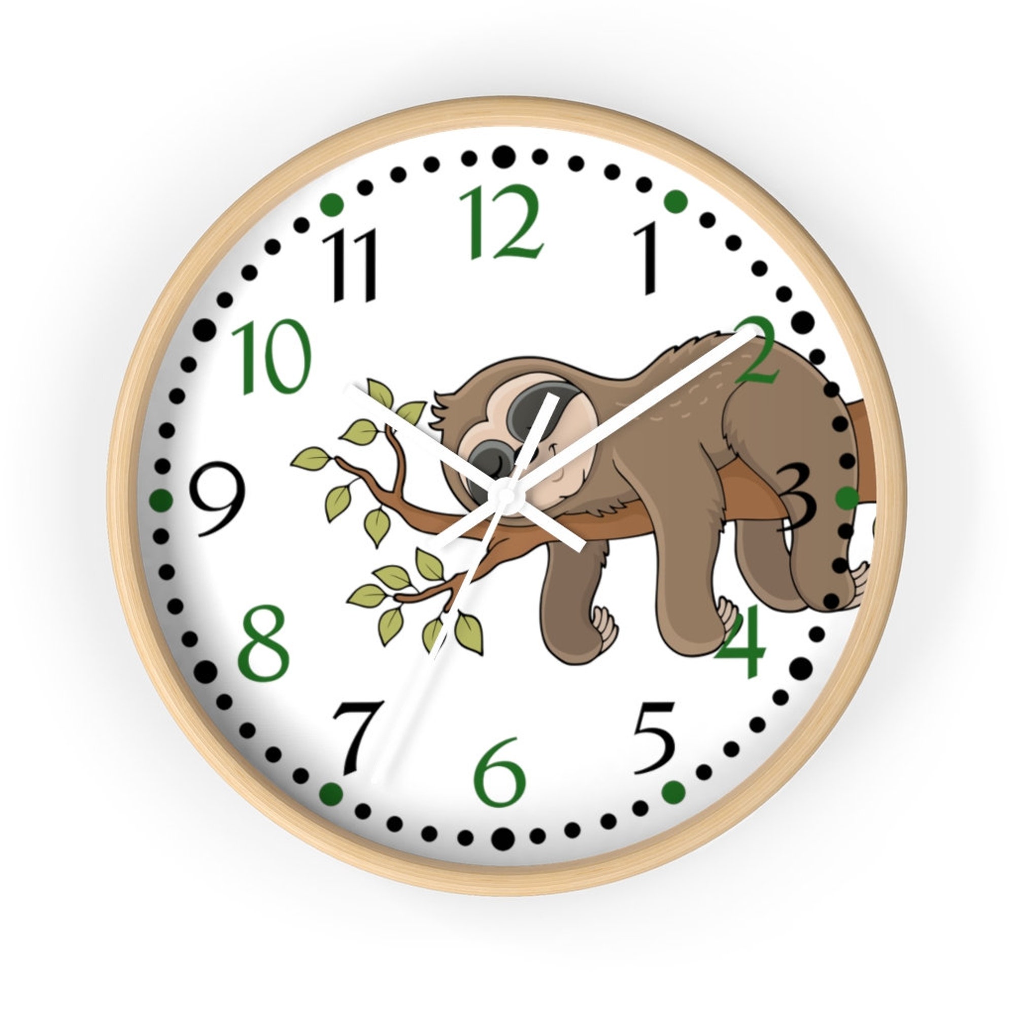 Sloth Nursery Clock - Kids Room Clock