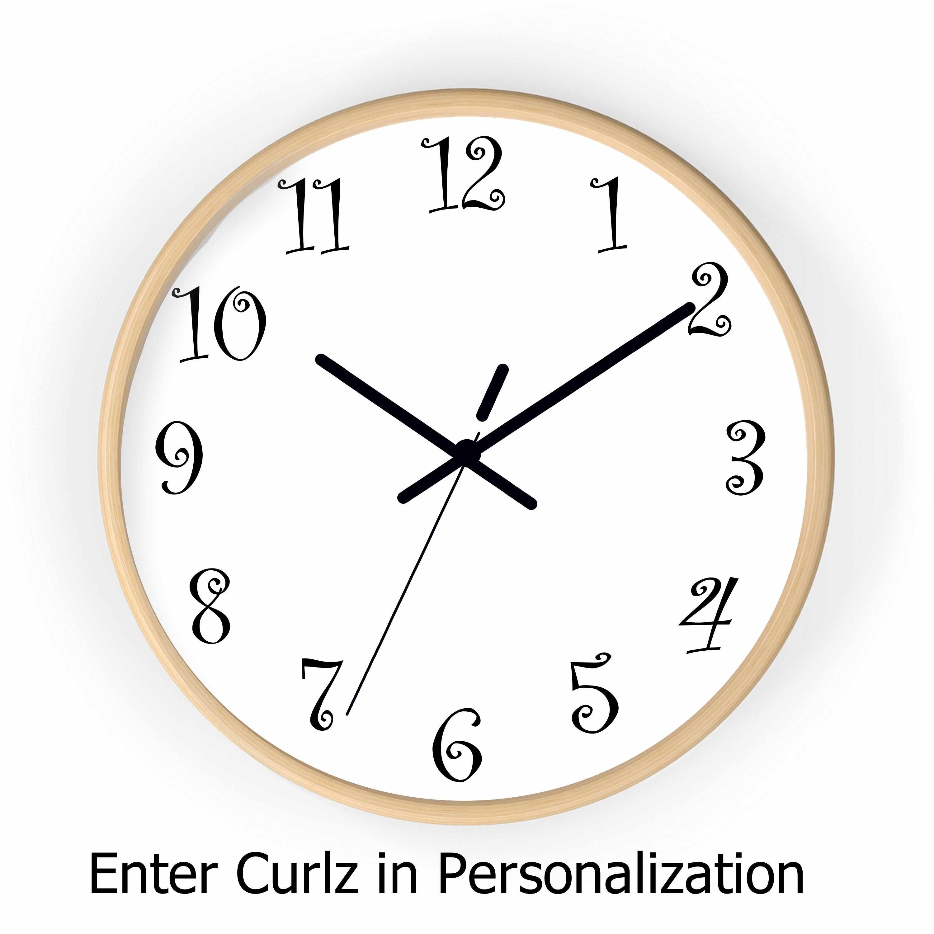 White Wall Clock Clock with Numbers Classic White Clock Etsy