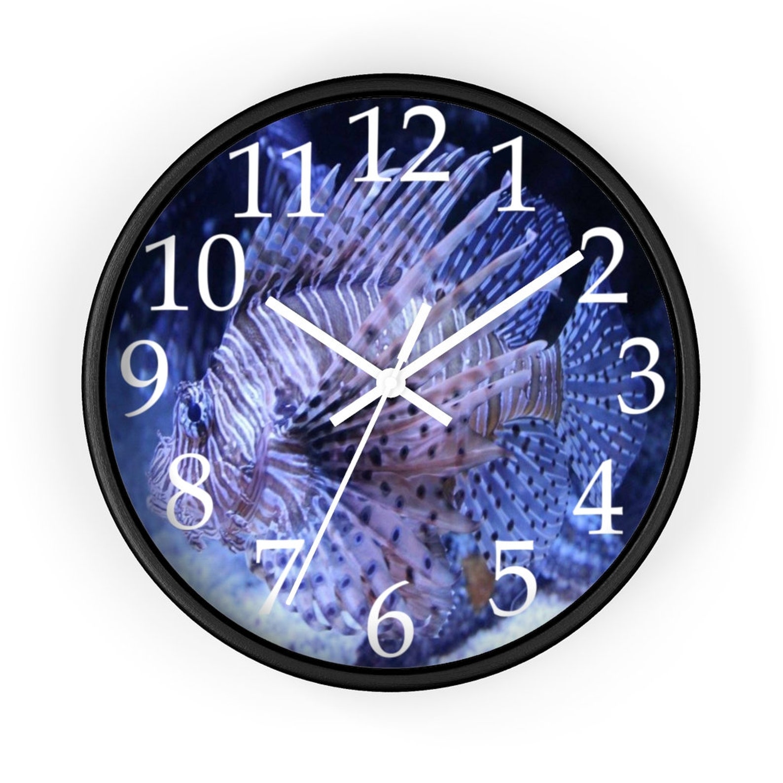 Puffer Fish Wall Clock Fish Wall Clock Round Wall Clock Etsy