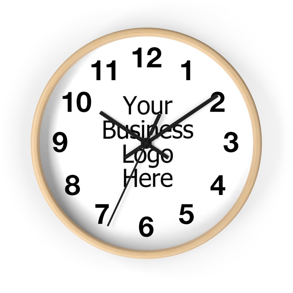 Business Logo Wall Clock Business Clock Business Logo Etsy
