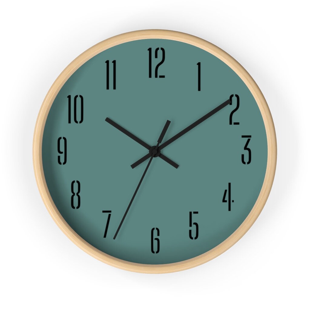 Clocks Home & Living 10 Inch Wall Clock Silent Round Wall Clock Wood