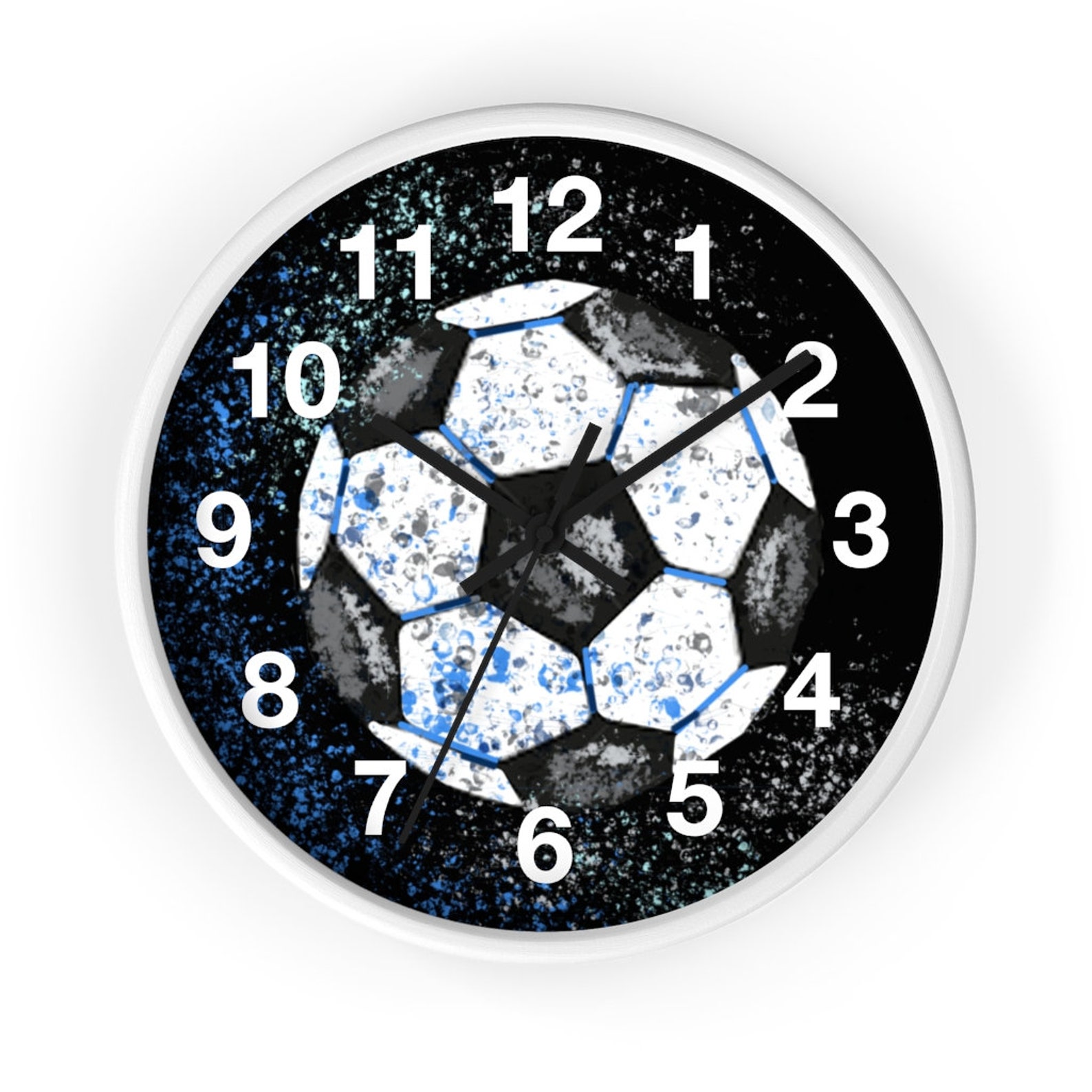 Soccer Wall Clock Soccer Ball Clock Sports Clock Clock Etsy