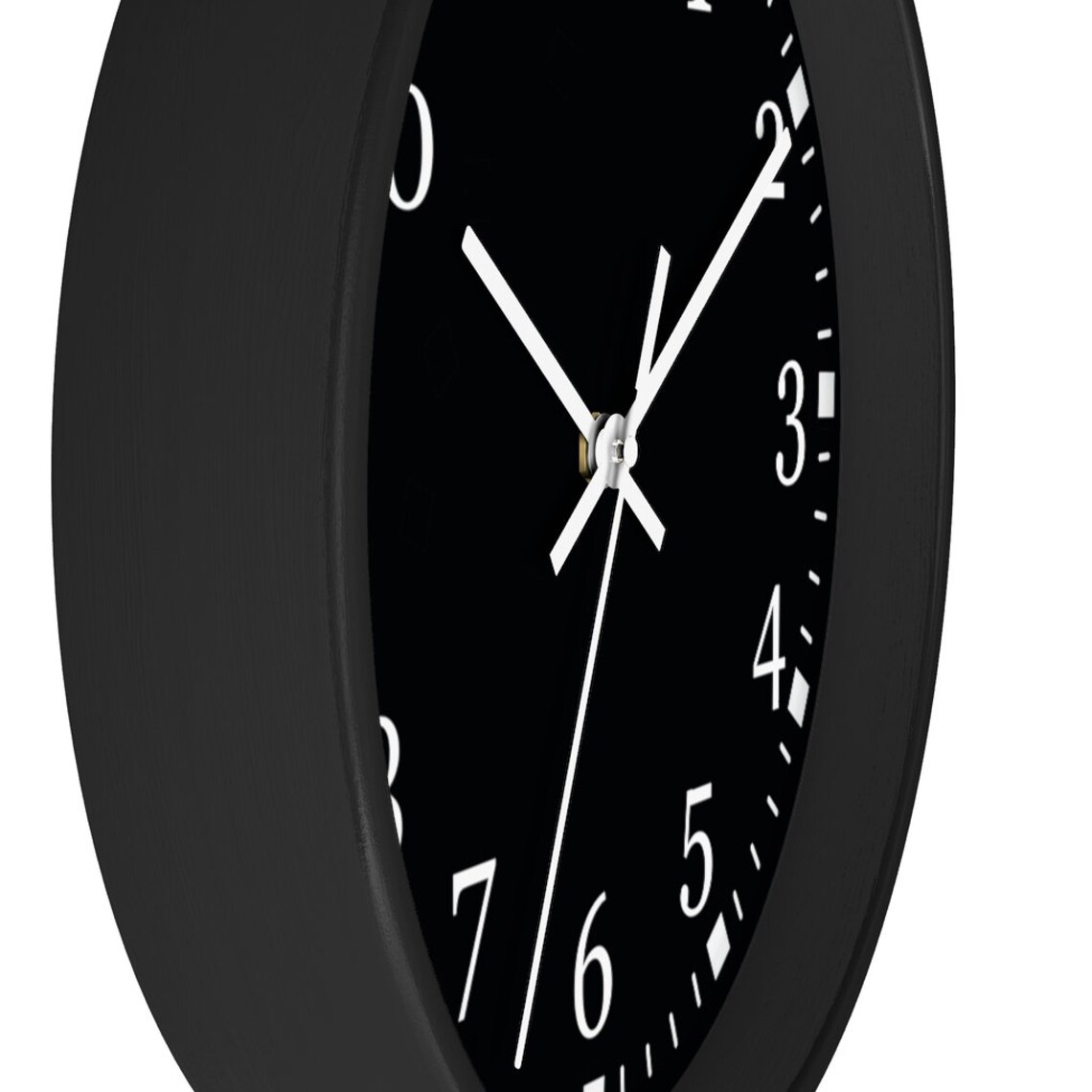 Black Wall Clock Large Numbers Wall Clock Silent Wall Clock Etsy