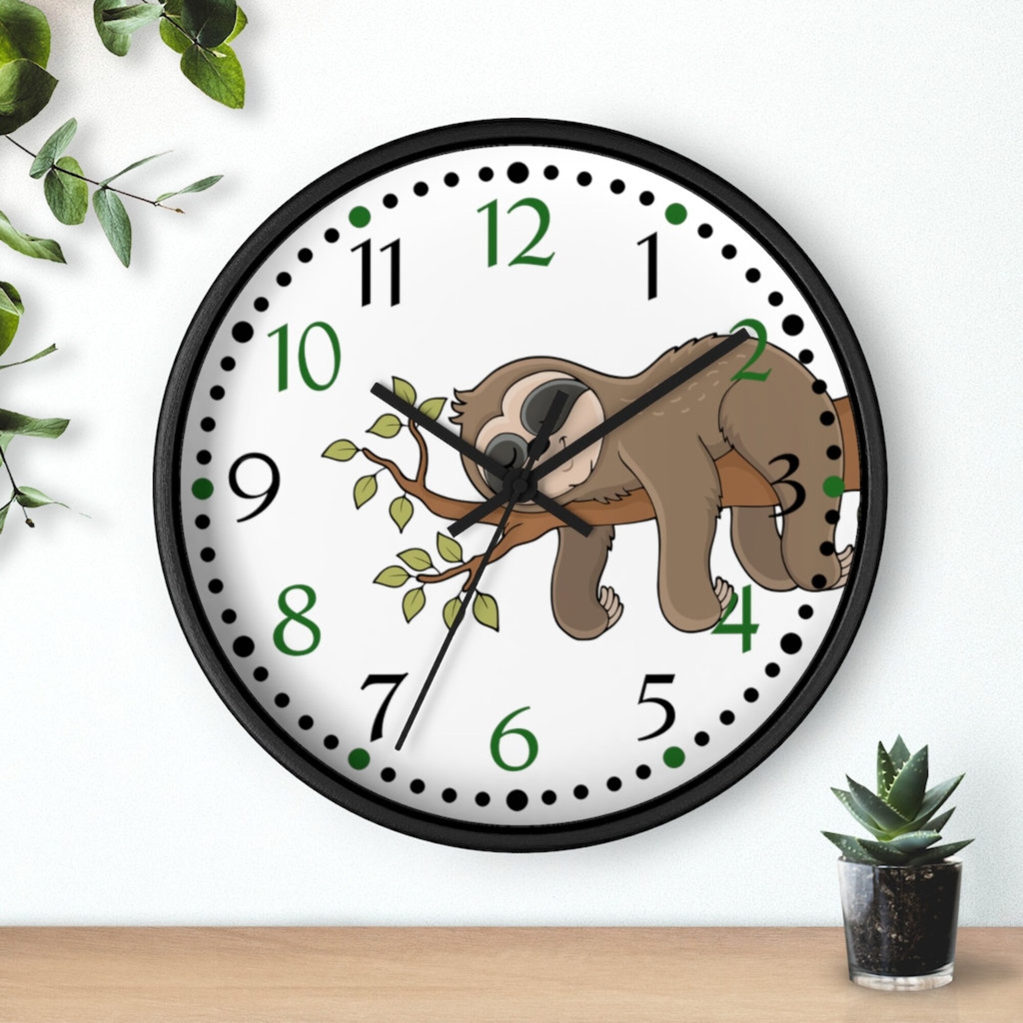 Sloth Nursery Clock - Kids Room Clock