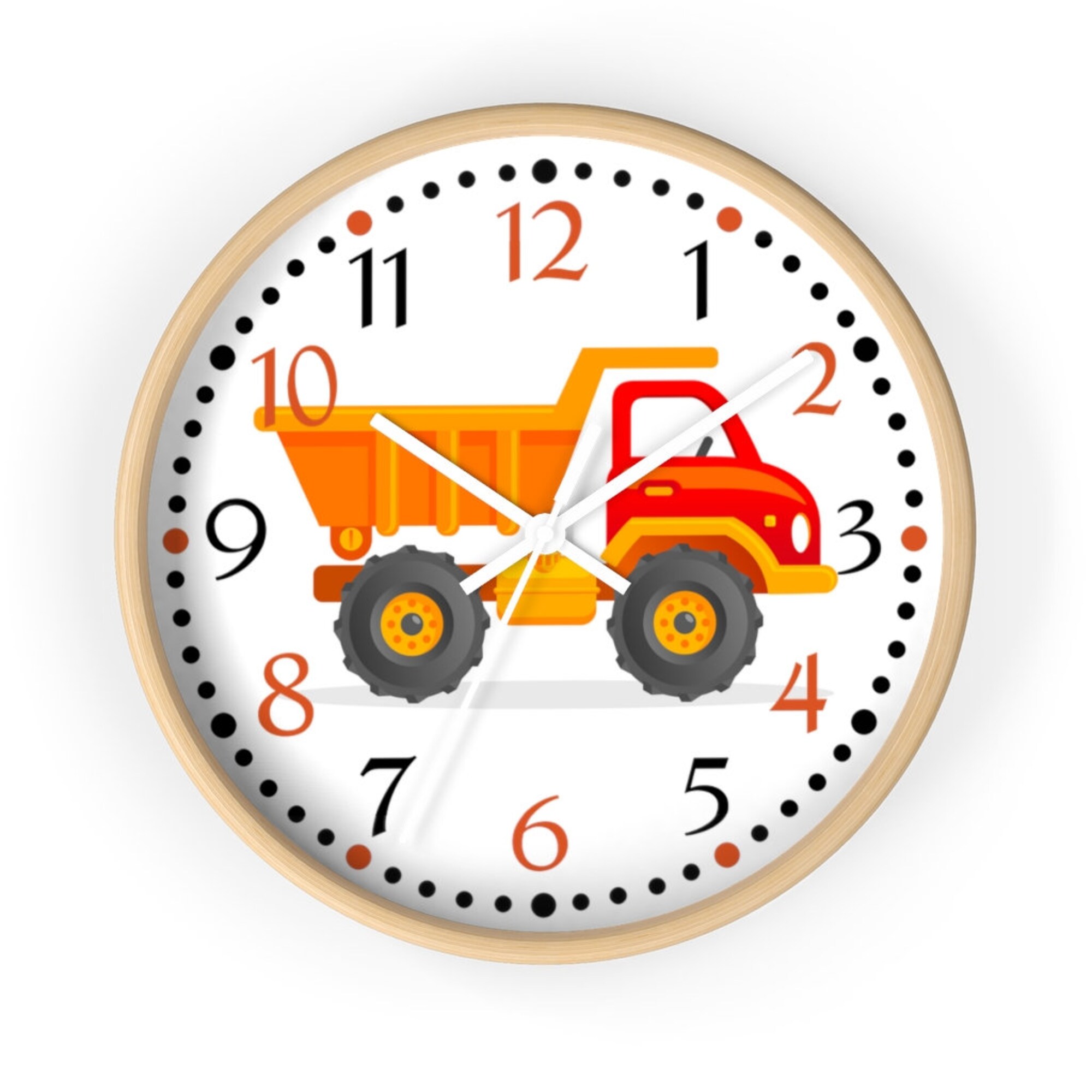 Toy Truck Nursery Clock - Kids Room Clock