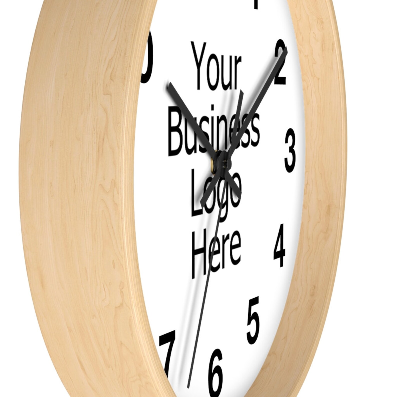 Business Logo Wall Clock Business Clock Business Logo Etsy