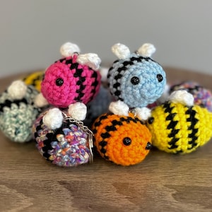 Mini Crochet Bee Keychain