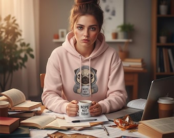 Grappige mopshond hoodie - nee niet vandaag ontwerp koffiemok - gezellig hondenliefhebbercadeau