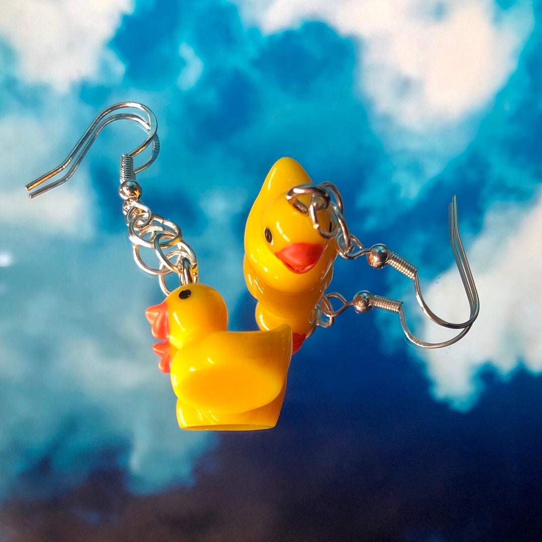 Miniature Duck Earrings Etsy
