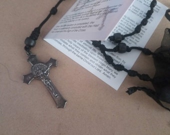Rosario Paracord di sopravvivenza in "All Black Subdued"