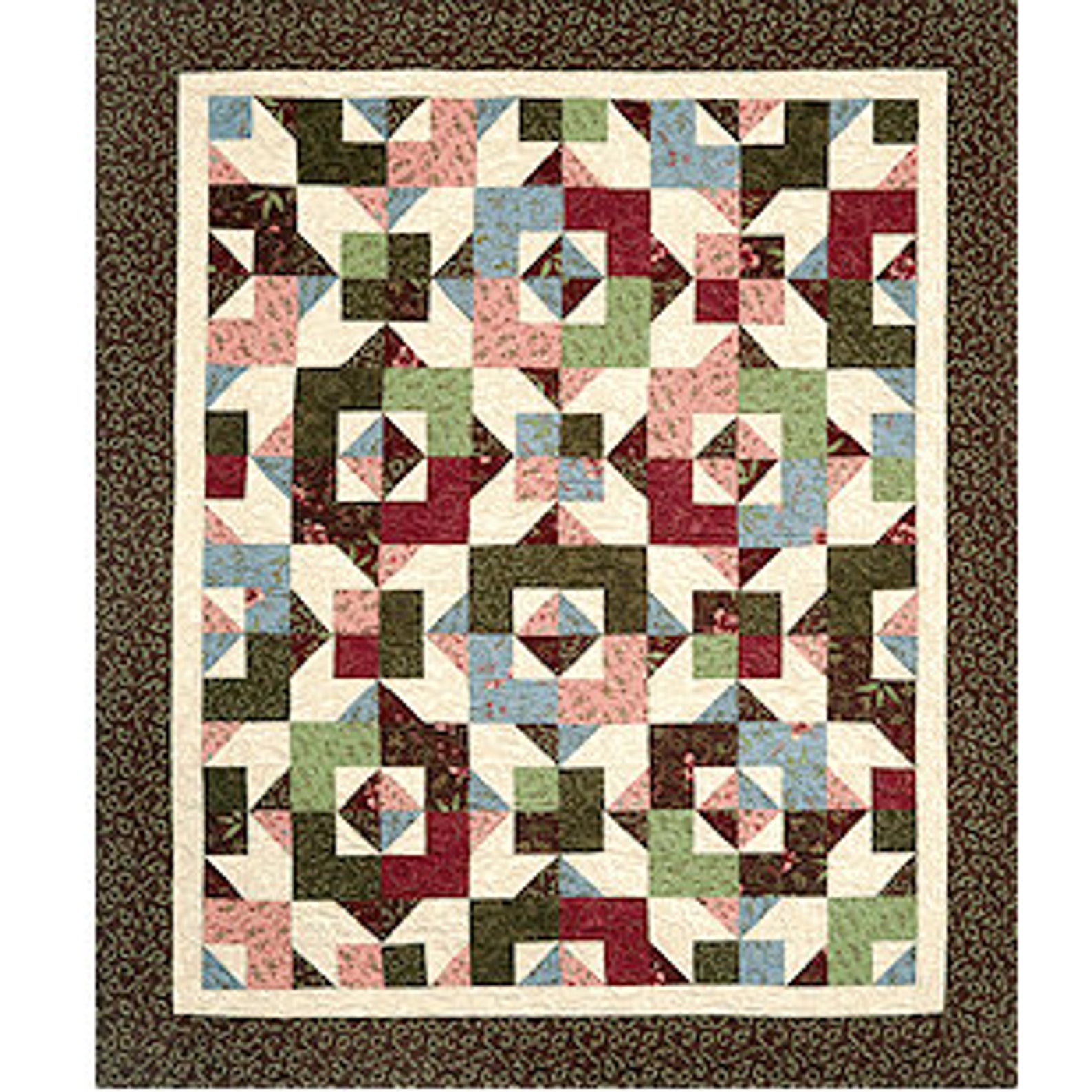 Daydreams of Blue and Pink Quilt Kit, Cozy Quilts Pattern Daydreaming