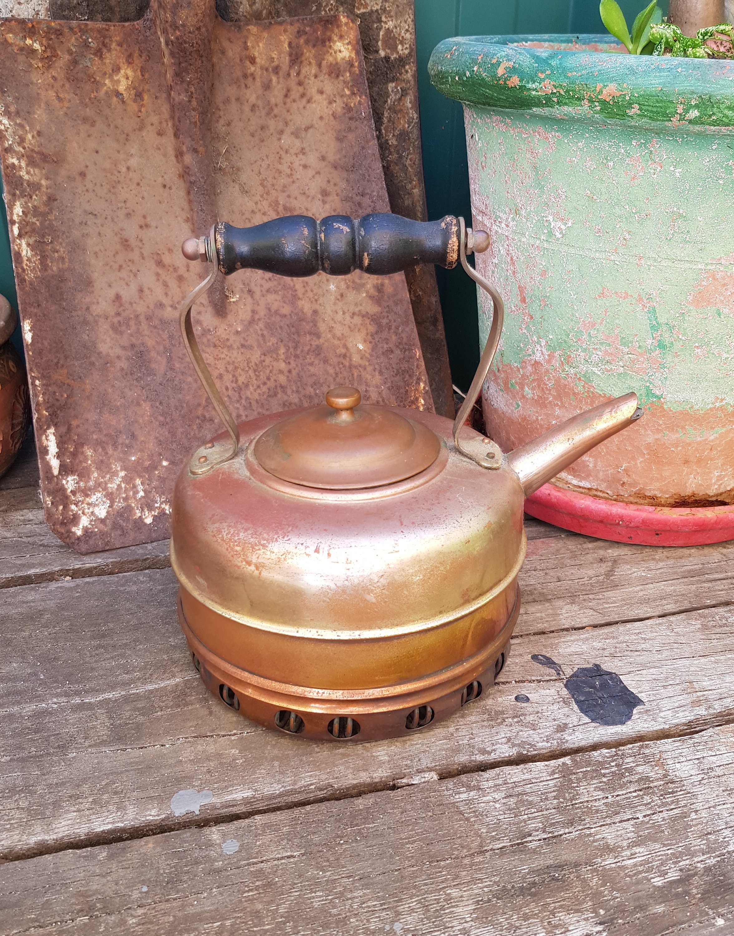 Vintage 30s Simplex Copper Coil Kettle Made in England Etsy