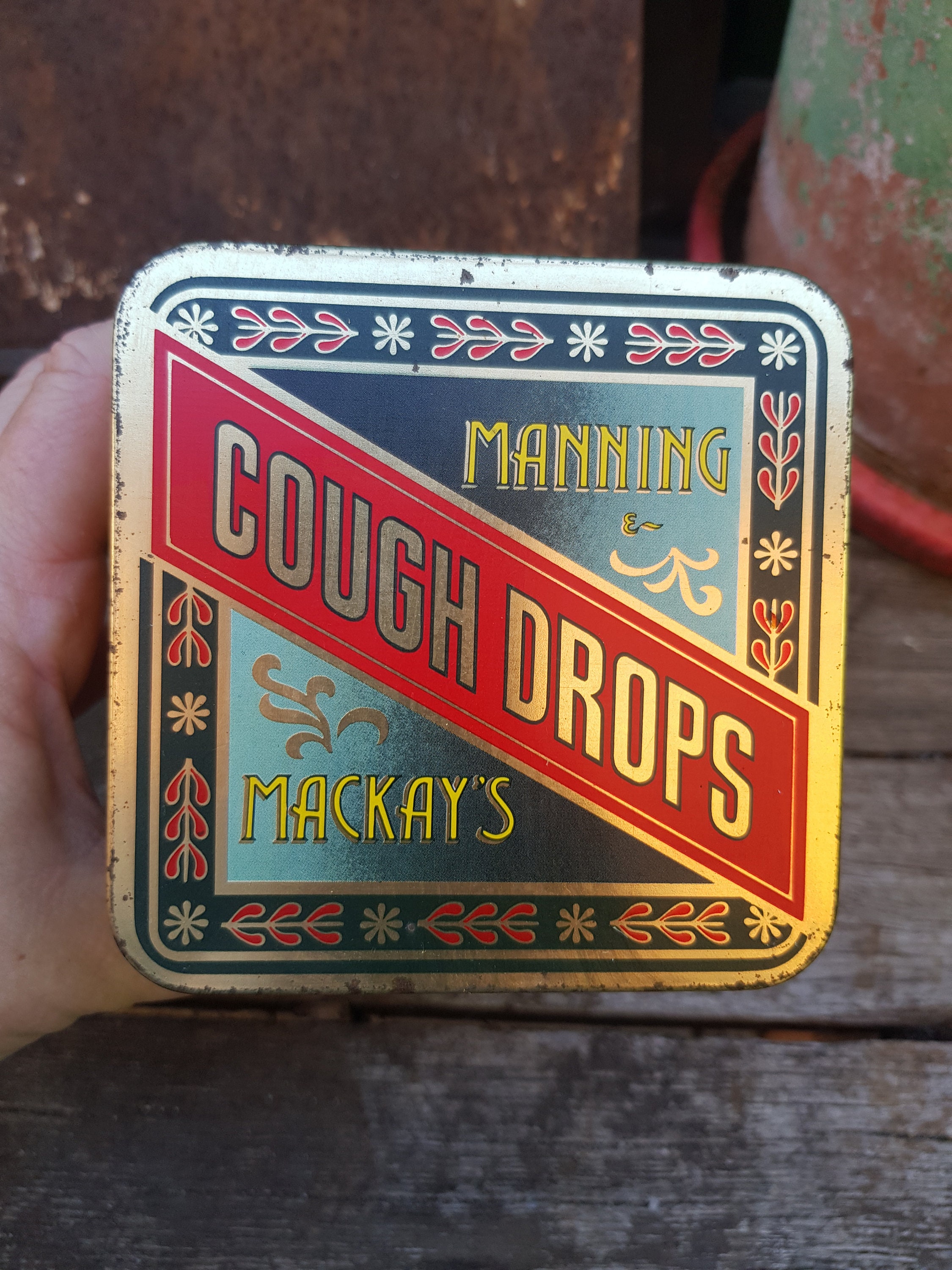Vintage Manning and Mackays Cough Drops Tin Made in England Etsy