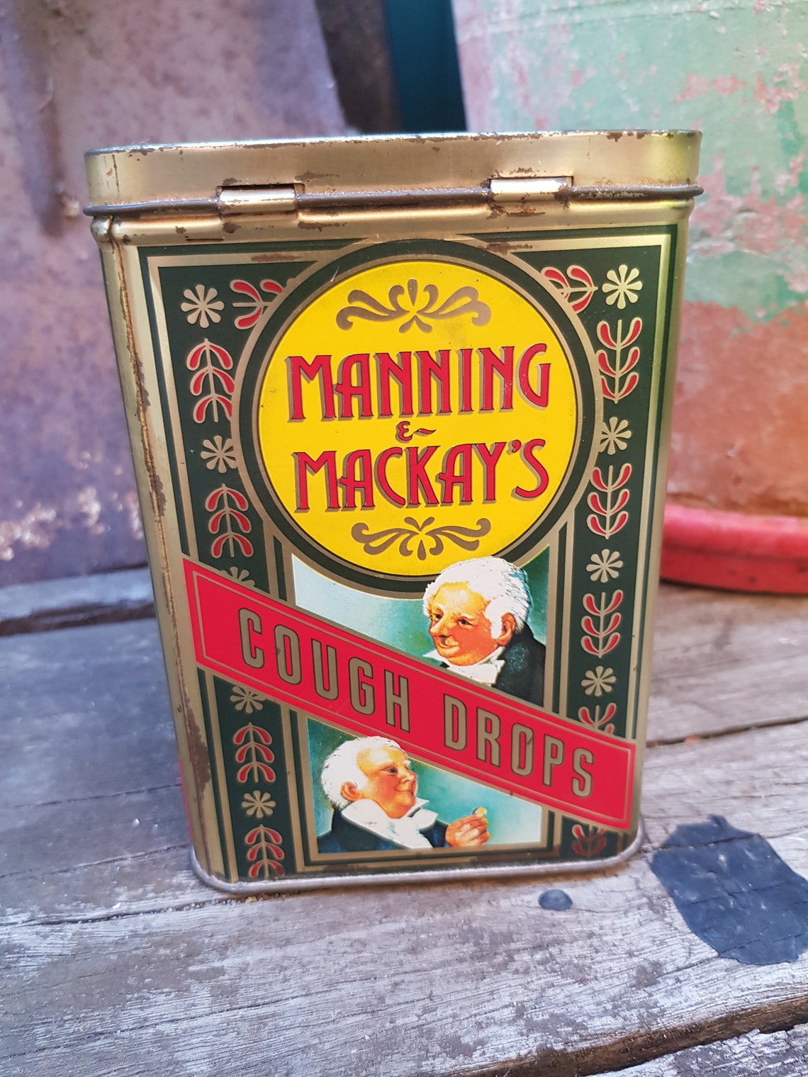 Vintage Manning and Mackays Cough Drops Tin Made in England Etsy
