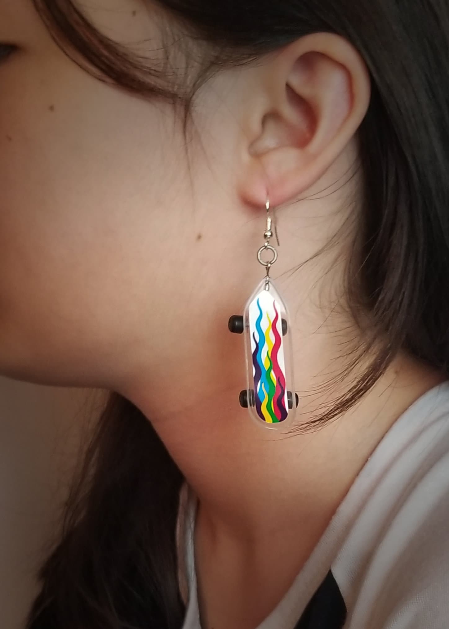 Mini Skateboard Earrings Etsy