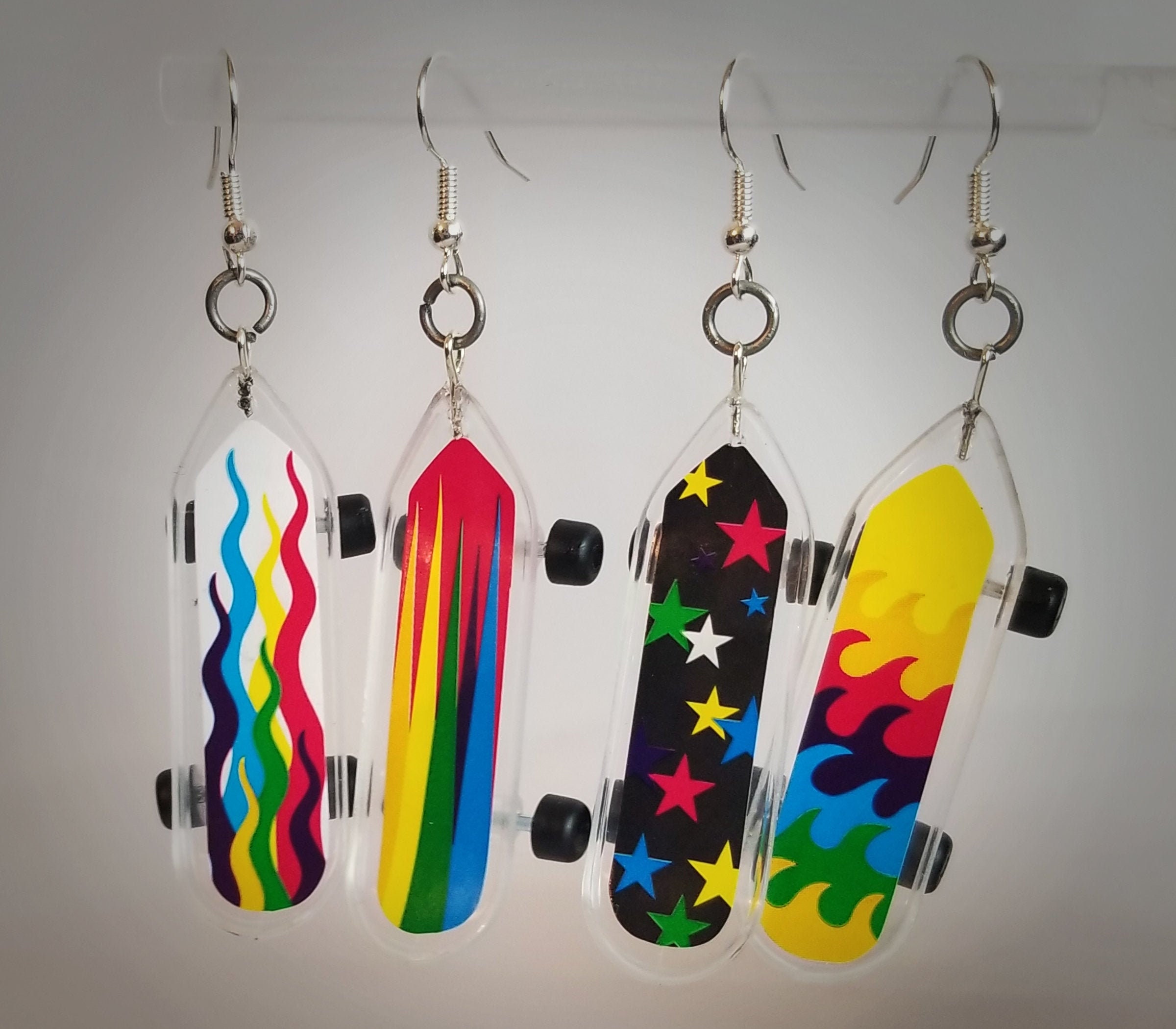 Mini Skateboard Earrings Etsy