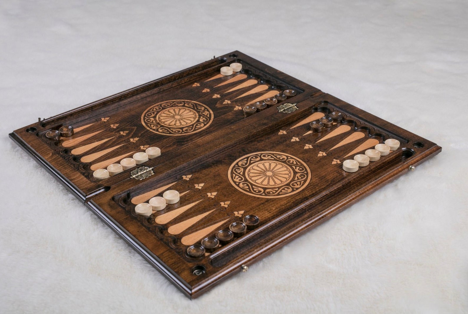 Handmade Backgammon Ornament / Personalized / classic size Etsy