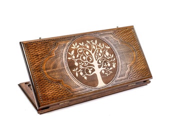 Regalo del Día del Padre: Árbol de granada de backgammon armenio hecho a mano/tamaño clásico Marca: Hrachya Ohanyan