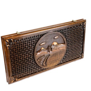 Fathers Day GIft Handmade Backgammon Ararat. Brand : Hrachya Ohanyan 24" x 24" x 2" image 4