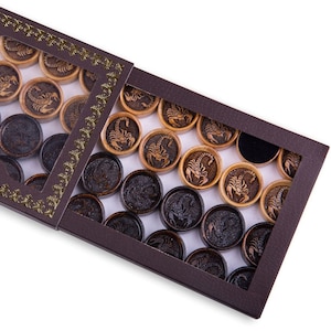 Fathers Day GIft Armenian Handmade  Backgammon Pieces Scorpion