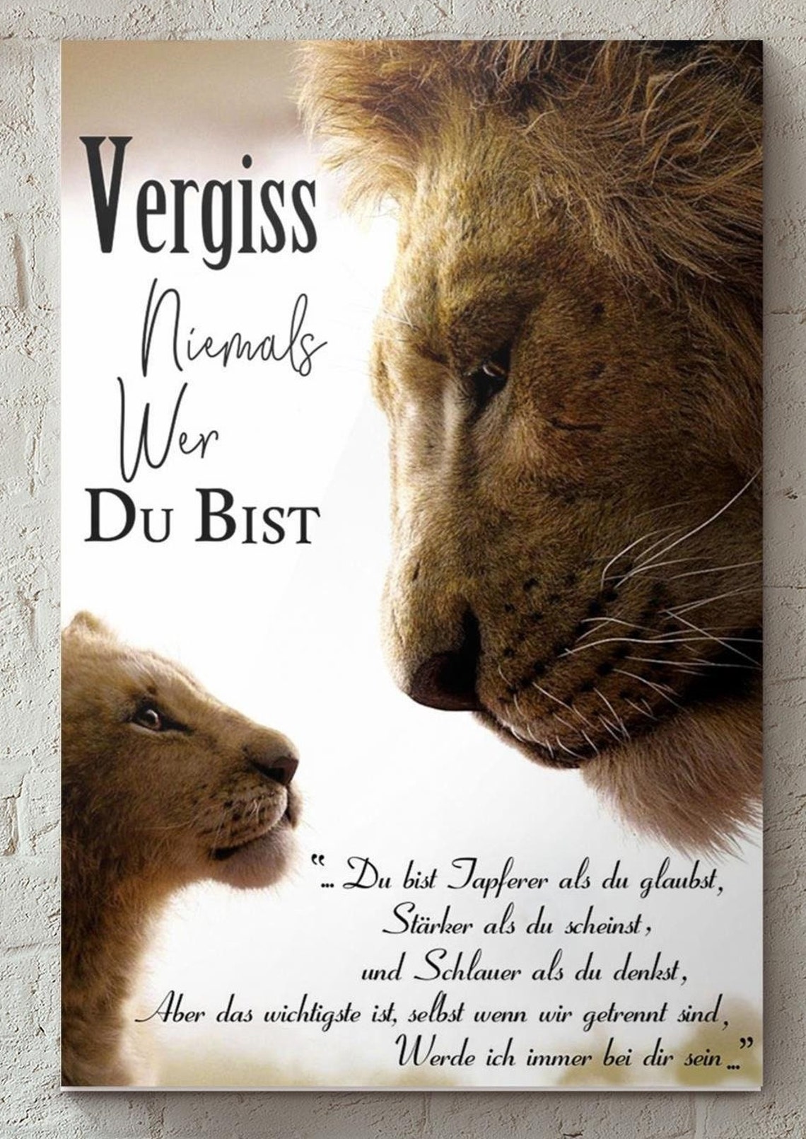 Vergiss Niemals Wer Du Bist Du Bist Tapferer Als Du Glaubst Etsy