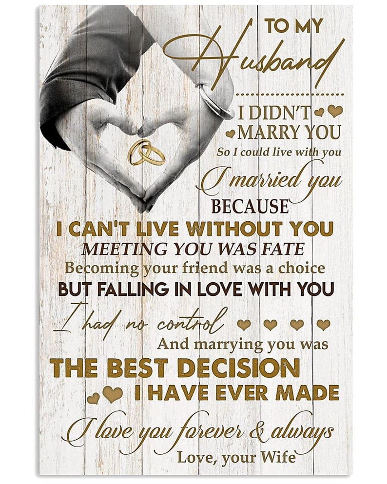 Marry My Husband Free Reading To My Husband. I Didn't Marry You so I Could Live With | Etsy