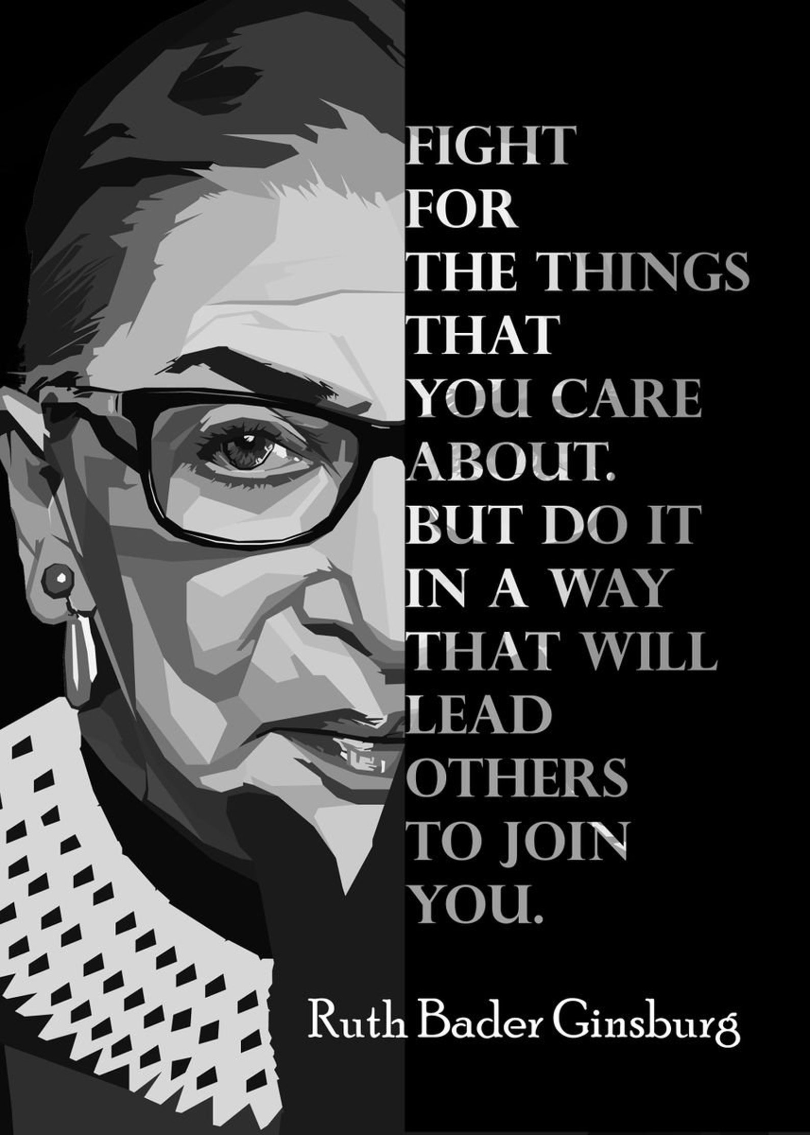 Poster Ruth Bader Ginsburg QUOTE poster home decor wall art Etsy