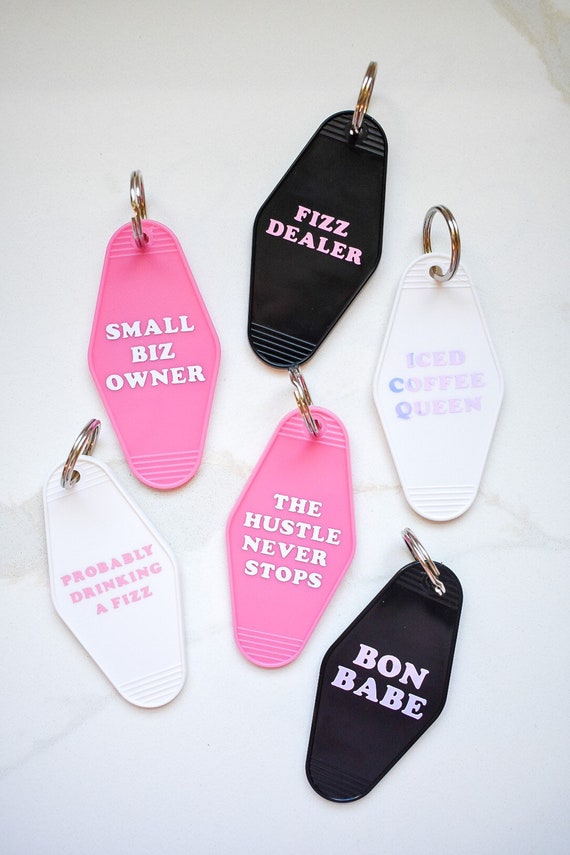 Custom Vintage Hotel Keychain Motel Keychain With Quote - Etsy