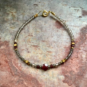Gemstone Bracelet (Garnet, Hematite & Spinel)