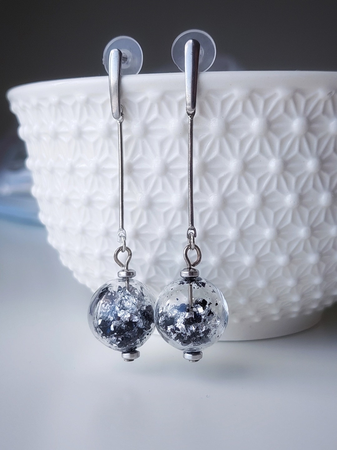 Glass Bubble Earrings/ Blown Glass Earrings/ Hollow Glass Ball Etsy