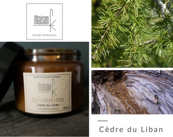 Cedar of Lebanon scented handmade candle with natural soy wax