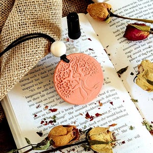 Tree of Life Clay Car Diffuser: Aromatherapy Essential Oil Charm