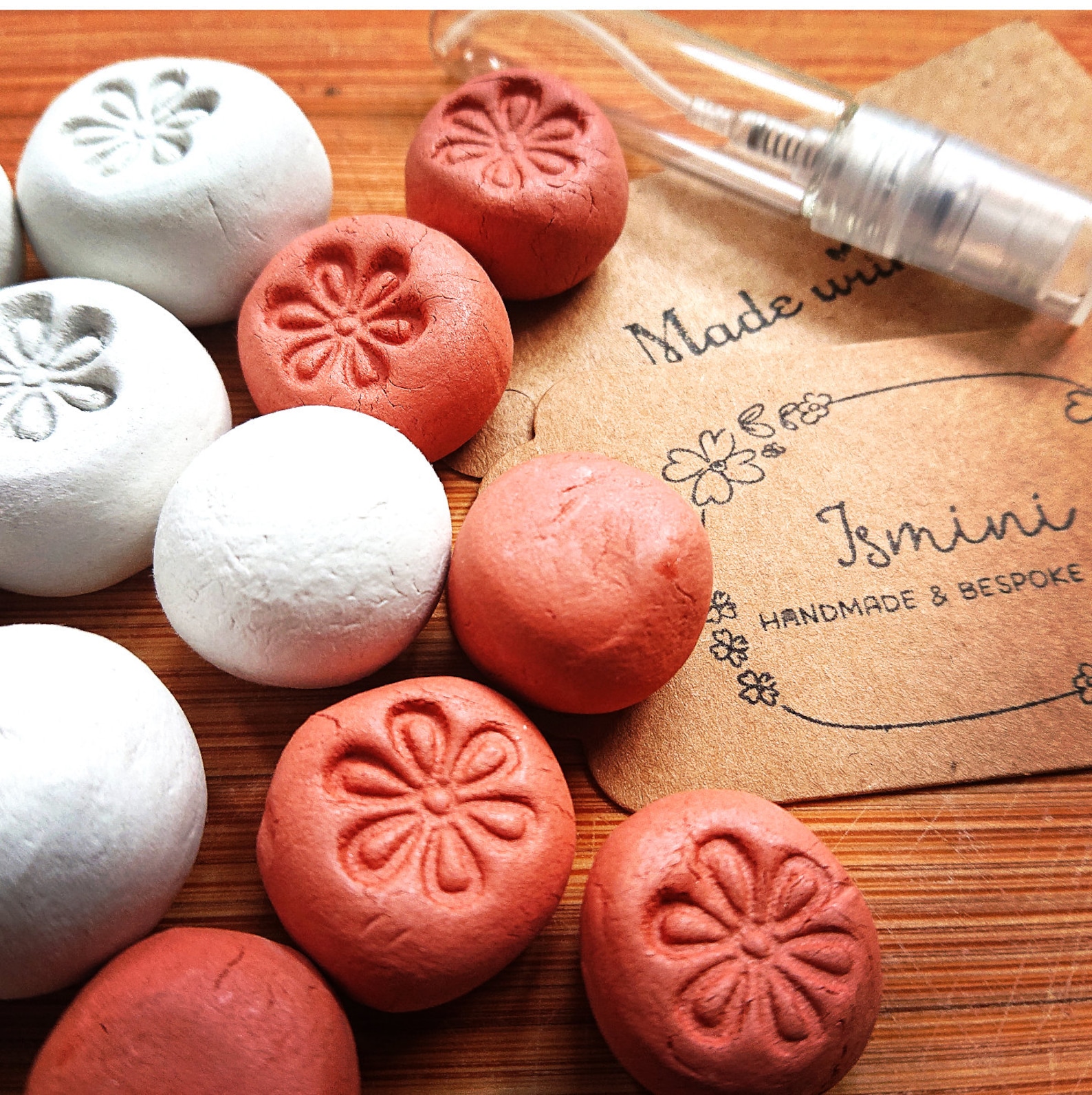 Handmade air dry clay beads essential oils clay diffusers Etsy