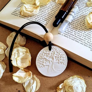 Tree of Life Clay Car Diffuser: Aromatherapy Essential Oil Charm