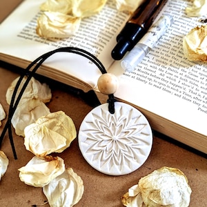 Clay Car Fragrance Diffuser: Aromatherapy Mirror Charm, Essential Oil Included