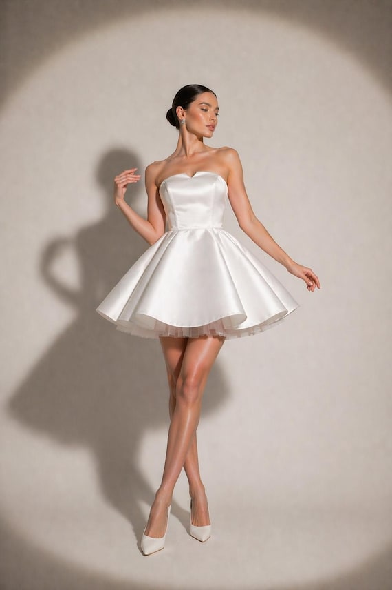 white designer mini dress Mirage Crystal Ornament anglaise detailing Joan Mini Dress in White