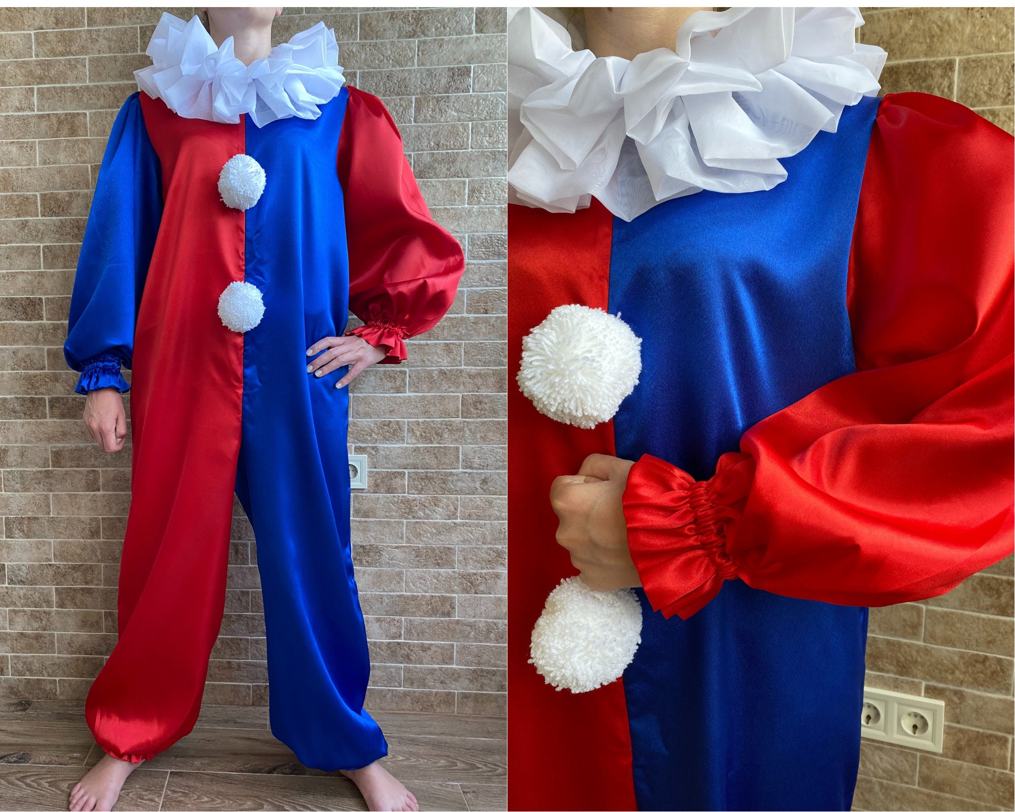 Blue Hair Clown Halloween Costume - wide 4