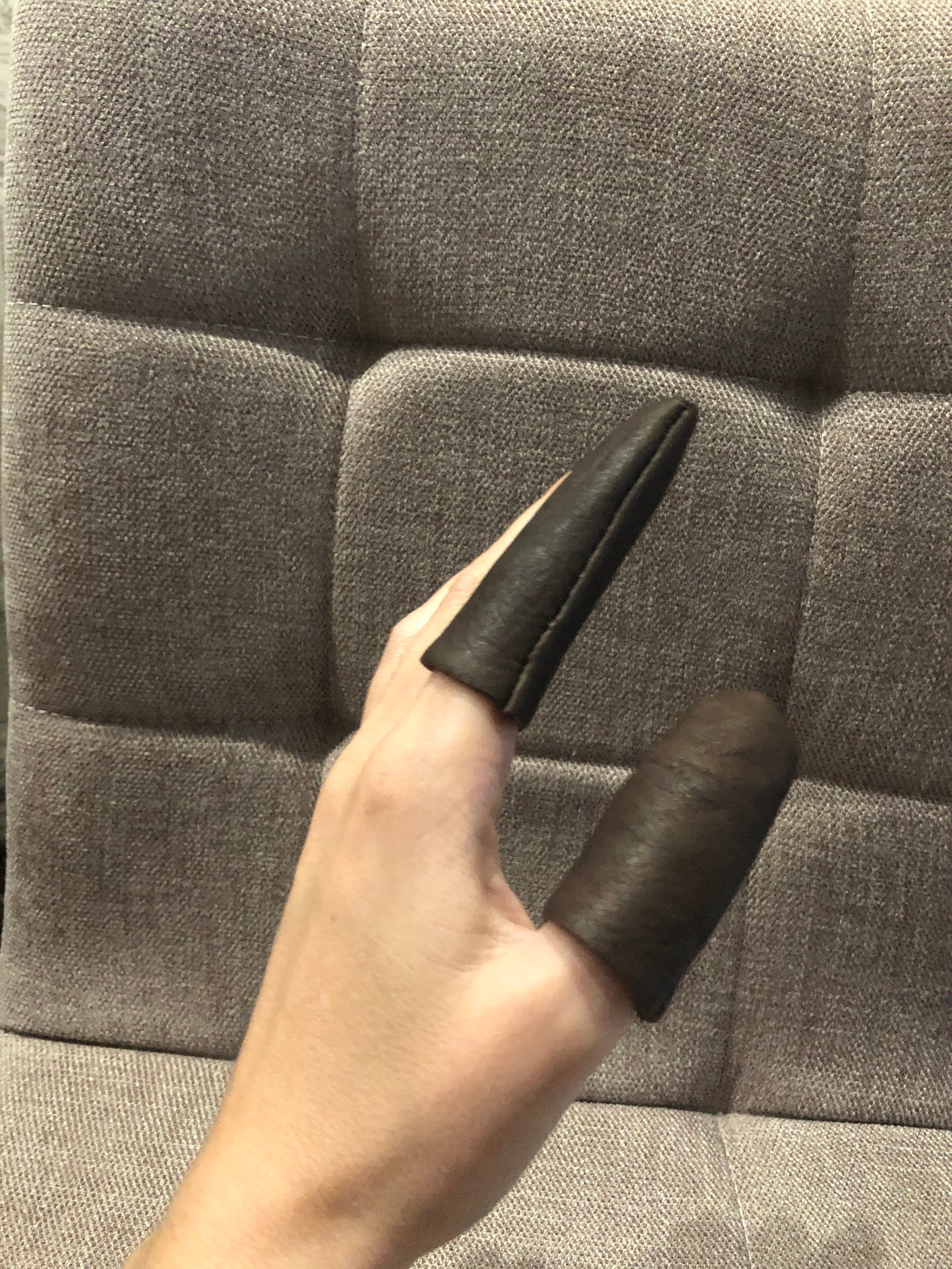 4 Paia Di Protezioni Per Dita In Pelle - Per Pollice E Indice, Antipuntura, Ideali Per Fai Da Te E Lavori Manuali - Foto 5