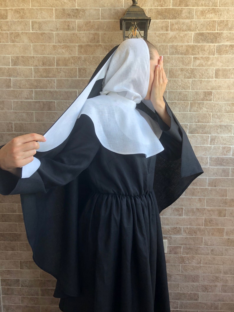Costume de nonne costume costume Nun habitude voile collier Etsy
